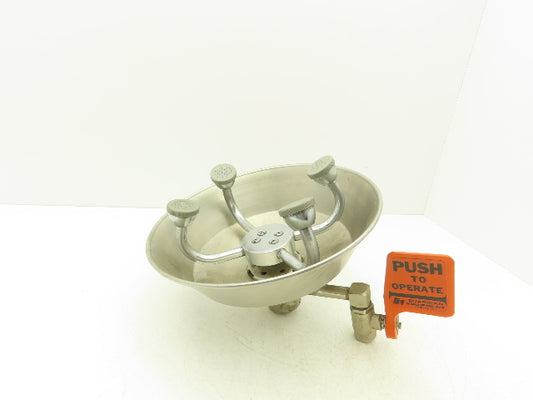 Guardian G1724 Wall Mount Eye/Face Wash Station Stainless Steel Bowl 4-Sprayer