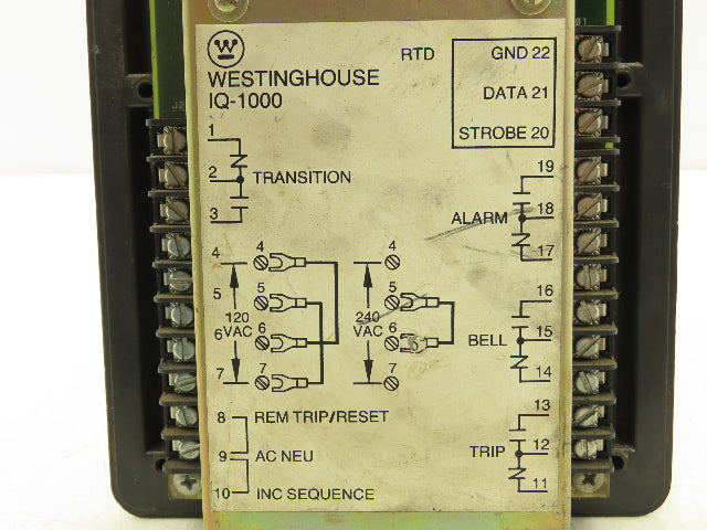 Westinghouse IQ-1000 Motor Protection Relay Overload Module Style 9966D32