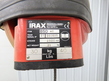 Ingersoll Rand Irax BSD 40 Spring Balancer Tool Balancer 40Kg 88Lb Manual Lock