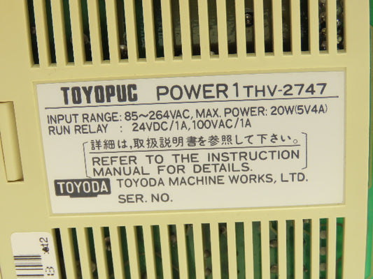 Toyoda THR-2766 Toyopuc PLC 8-slot Chassis Rack CPU Processor I/O Module