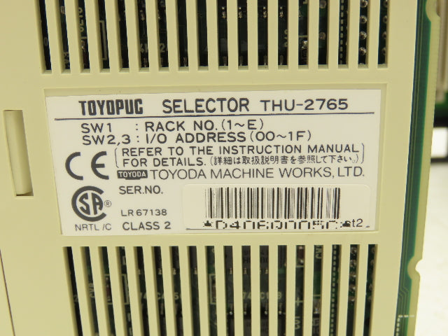 Toyoda THR-2766 Toyopuc PLC 8-slot Chassis Rack CPU Processor I/O Module