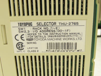 Toyoda THR-2766 Toyopuc PLC 8-slot Chassis Rack CPU Processor I/O Module