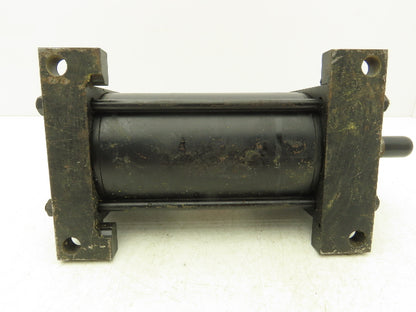 Schrader Bellows PAE110521 Pneumatic Air Cylinder 4"Bore 6"Stroke 250psi Foot Mt