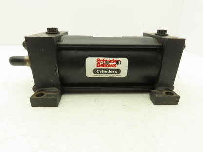 Schrader Bellows PAE110521 Pneumatic Air Cylinder 4"Bore 6"Stroke 250psi Foot Mt
