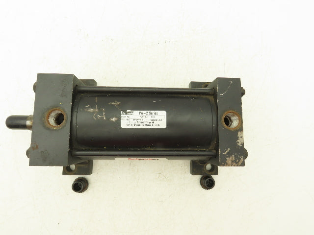 Schrader Bellows PAE110521 Pneumatic Air Cylinder 4"Bore 6"Stroke 250psi Foot Mt