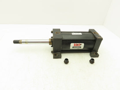 Schrader Bellows PAE110521 Pneumatic Air Cylinder 4"Bore 6"Stroke 250psi Foot Mt