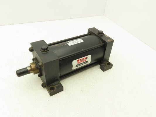 Schrader Bellows PAE110521 Pneumatic Air Cylinder 4"Bore 6"Stroke 250psi Foot Mt