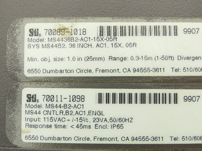 Sti Inc MS4400B-2 Mini Safe Safety Light Curtain Controller Module 115VAC