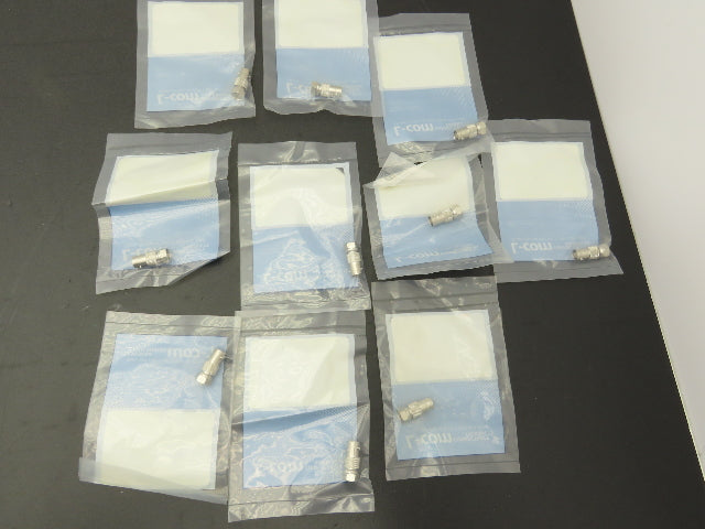 L-Com BA120 Straight Coaxial Adapter F-Male/BNC Female 50 Ohm  Lot of 10