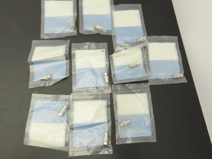 L-Com BA120 Straight Coaxial Adapter F-Male/BNC Female 50 Ohm  Lot of 10