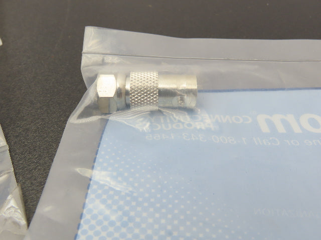 L-Com BA120 Straight Coaxial Adapter F-Male/BNC Female 50 Ohm  Lot of 10