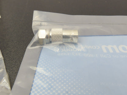L-Com BA120 Straight Coaxial Adapter F-Male/BNC Female 50 Ohm  Lot of 10