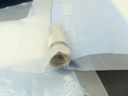 L-Com BA120 Straight Coaxial Adapter F-Male/BNC Female 50 Ohm  Lot of 10