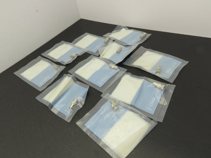 L-Com BA120 Straight Coaxial Adapter F-Male/BNC Female 50 Ohm  Lot of 10