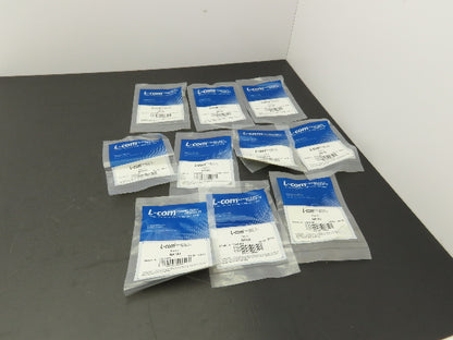 L-Com BA120 Straight Coaxial Adapter F-Male/BNC Female 50 Ohm  Lot of 10