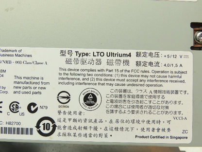 Sun StorageTek IBM Ultrium LTO 4 Tape Drive Fibre Channel 4GB Module 419888001