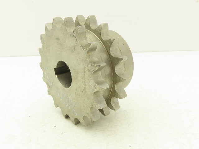 Martin DS12B18SS Stainless Double Roller Chain Sprocket 18-Tooth 3/4"P 30mm Bore