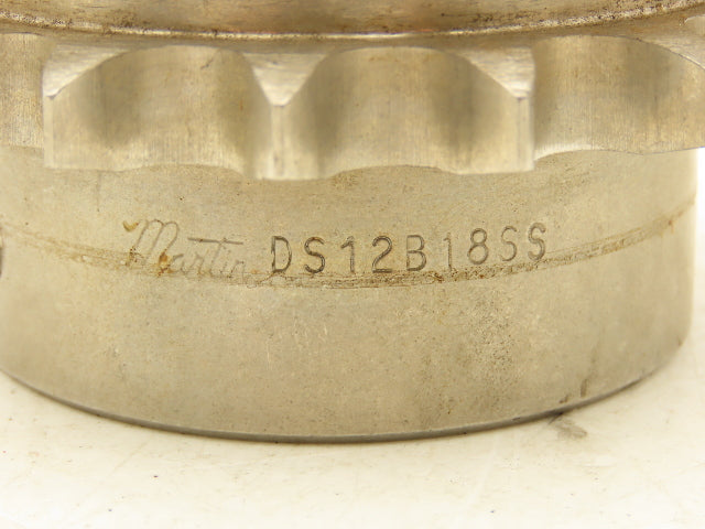 Martin DS12B18SS Stainless Double Roller Chain Sprocket 18-Tooth 3/4"P 30mm Bore
