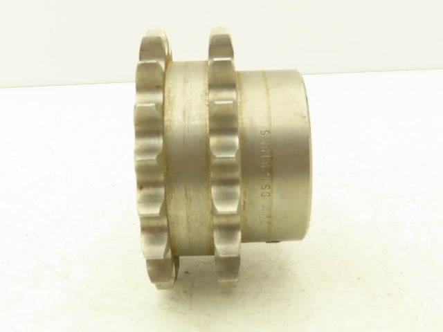 Martin DS12B18SS Stainless Double Roller Chain Sprocket 18-Tooth 3/4"P 30mm Bore