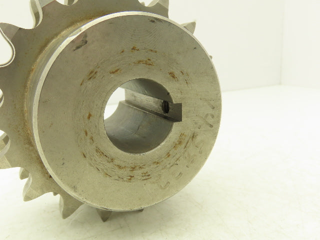 Martin DS12B18SS Stainless Double Roller Chain Sprocket 18-Tooth 3/4"P 30mm Bore