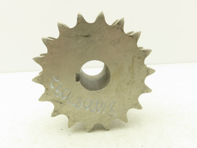 Martin DS12B18SS Stainless Double Roller Chain Sprocket 18-Tooth 3/4"P 30mm Bore