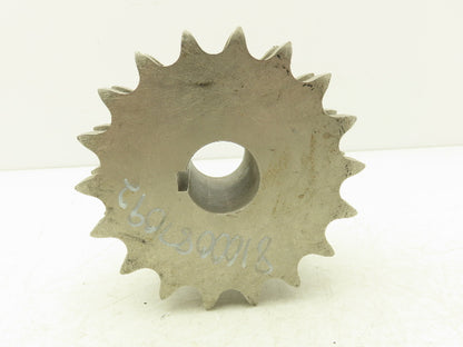Martin DS12B18SS Stainless Double Roller Chain Sprocket 18-Tooth 3/4"P 30mm Bore