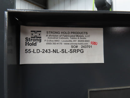 Strong Hold Skylight View Storage Cabinet Extreme Duty 12 GA 3 Shelf 60x24x60"