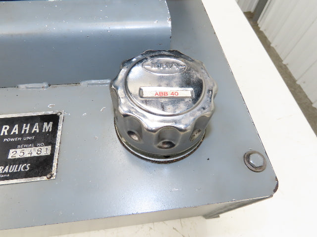 Graham Hydraulic Power Unit Nachi Pump 12 Gal 7.9gpm 1000PSI 1.5Hp 230/460V