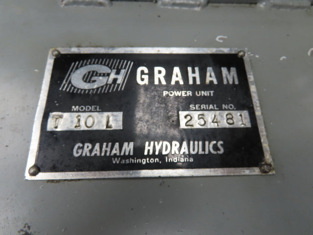 Graham Hydraulic Power Unit Nachi Pump 12 Gal 7.9gpm 1000PSI 1.5Hp 230/460V