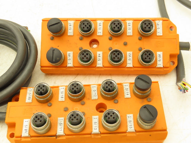 Lumberg ASB 8/LED 5-4-331/5 M Ethernet Switch I/O 8-Port Actuator Cable Lot of 2