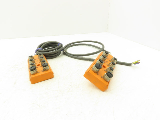 Lumberg ASB 8/LED 5-4-331/5 M Ethernet Switch I/O 8-Port Actuator Cable Lot of 2