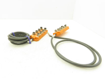 Lumberg ASB 8/LED 5-4-331/5 M Ethernet Switch I/O 8-Port Actuator Cable Lot of 2