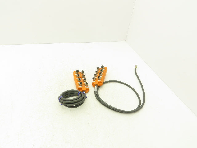 Lumberg ASB 8/LED 5-4-331/5 M Ethernet Switch I/O 8-Port Actuator Cable Lot of 2