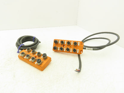 Lumberg ASB 8/LED 5-4-331/5 M Ethernet Switch I/O 8-Port Actuator Cable Lot of 2