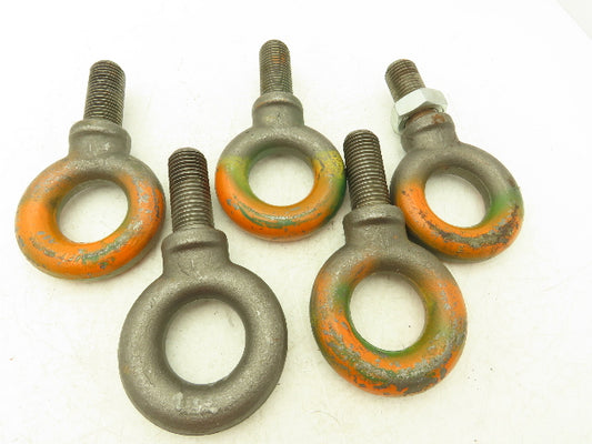 Forged Shoulder Eye Bolt 1"-7 Thread x 3" Shank  Lot of 5  Made in USA