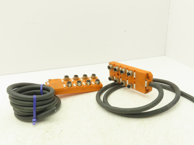 Lumberg ASBV 8 5-242/5 M Ethernet Switch I/O 8-Port Actuator Cable Lot of 2