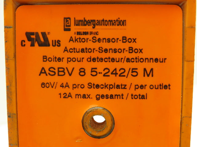 Lumberg ASBV 8 5-242/5 M Ethernet Switch I/O 8-Port Actuator Cable Lot of 2