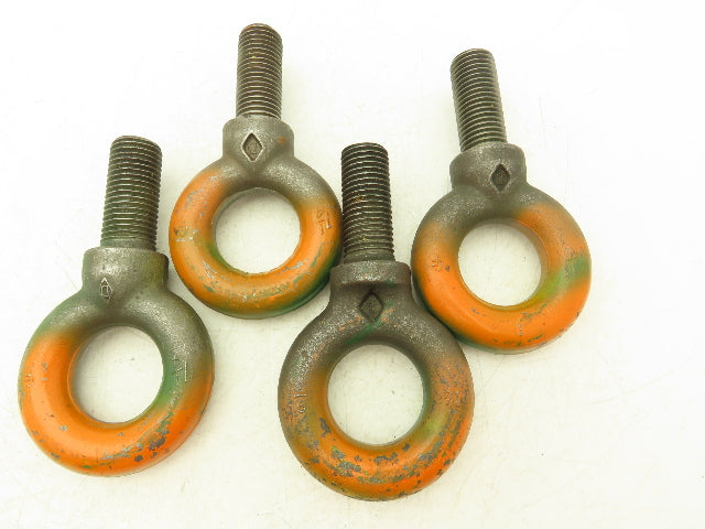 Forged Shoulder Eye Bolt 1"-7 Thread x 3" Shank Heavy Duty  Lot of 4