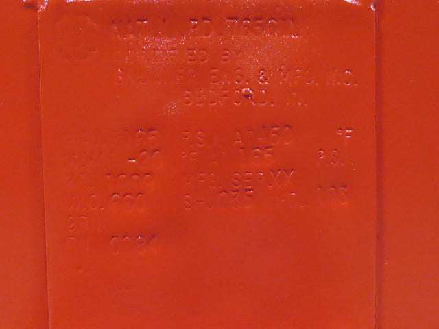 Brunner Vertical Compressed Air Receiver Tank 550 Gallon 165 PSI 38"x 132"