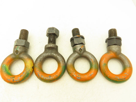 Forged Shoulder Eye Bolt 1"-7 Thread x 3" Shank w/Nut  Lot of 4