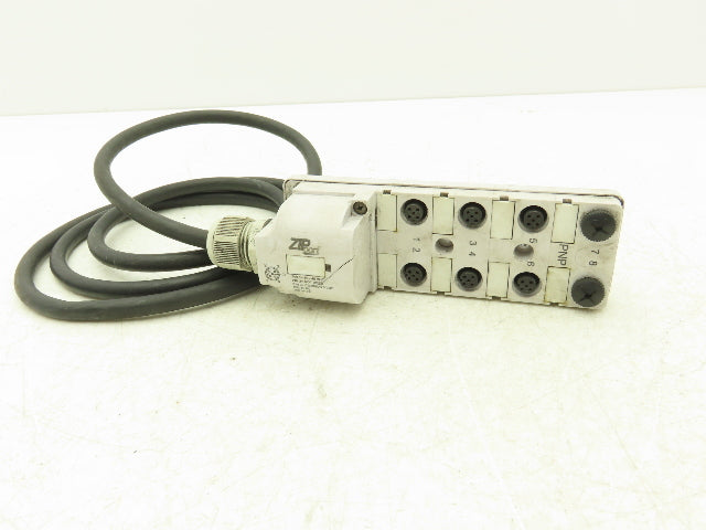 Automation Direct ZP-JBH84-2P-5 ZIP Junction Block 8 Ports 5 Pin M12 Sockets