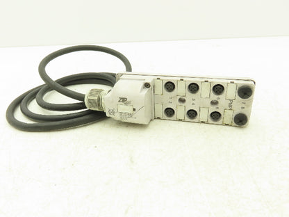 Automation Direct ZP-JBH84-2P-5 ZIP Junction Block 8 Ports 5 Pin M12 Sockets