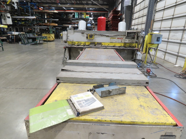 Cincinnati Sheet Metal Shear 1/4"x 10' AccuCut Feed Table PMI Shearmate Outfeed