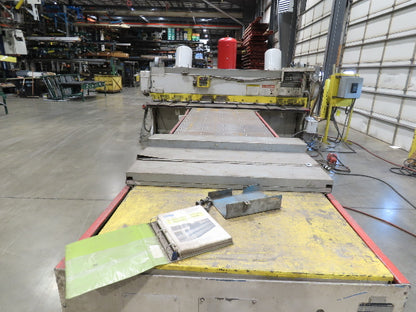 Cincinnati Sheet Metal Shear 1/4"x 10' AccuCut Feed Table PMI Shearmate Outfeed