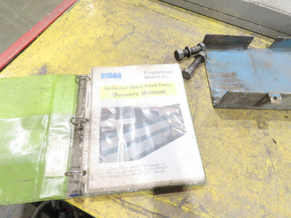 Cincinnati Sheet Metal Shear 1/4"x 10' AccuCut Feed Table PMI Shearmate Outfeed
