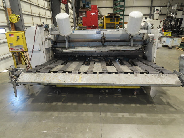 Cincinnati Sheet Metal Shear 1/4"x 10' AccuCut Feed Table PMI Shearmate Outfeed