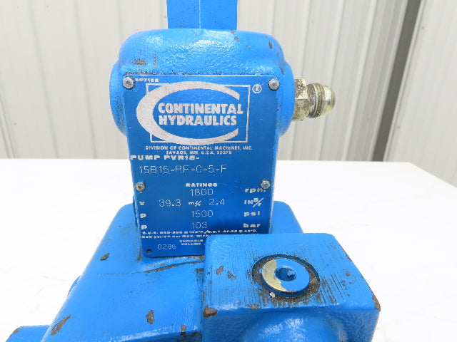 Continental PVR15-15B15-RF-0-5-F Variable Hydraulic Vane Pump 18gpm 2000psi