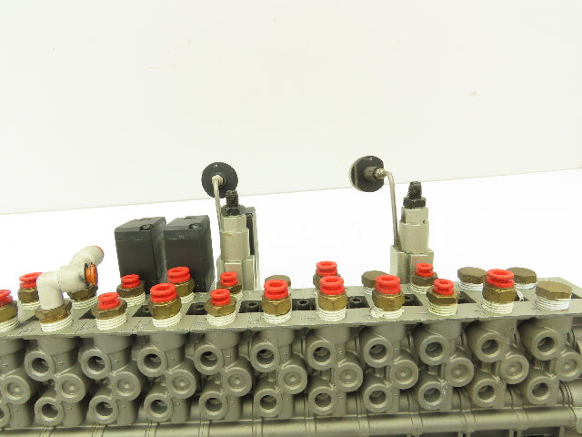 SMC NVV5FS2-01T-111-02T Manifold Block 11-Station 10 Solenoid Valves