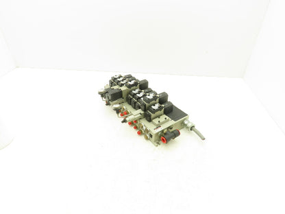 SMC NVV5FS2-01T-111-02T Manifold Block 11-Station 10 Solenoid Valves