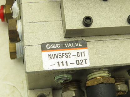 SMC NVV5FS2-01T-111-02T Manifold Block 11-Station 10 Solenoid Valves